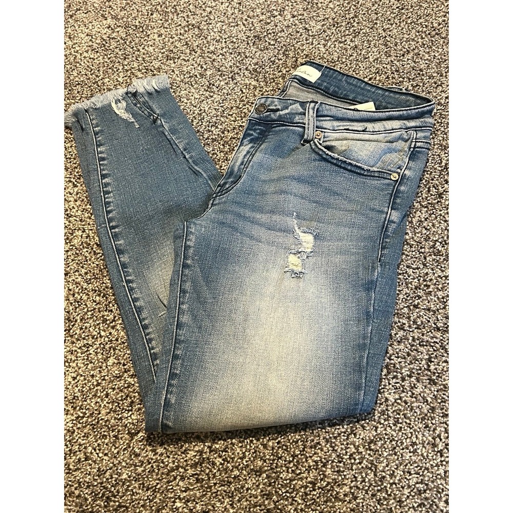 G1 Kancan Jeans‎ women's size 9 28 stretch distressed ankle skinny